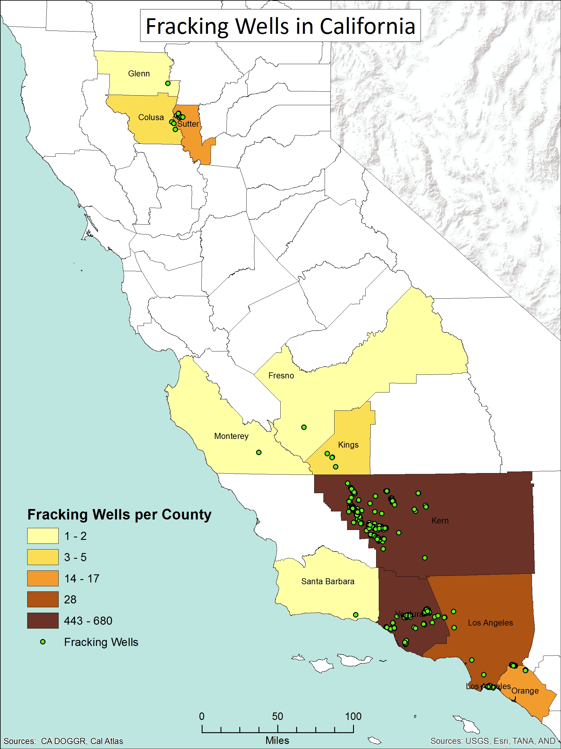 Fracking by County